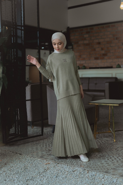 Sora Knit Set -sage grey